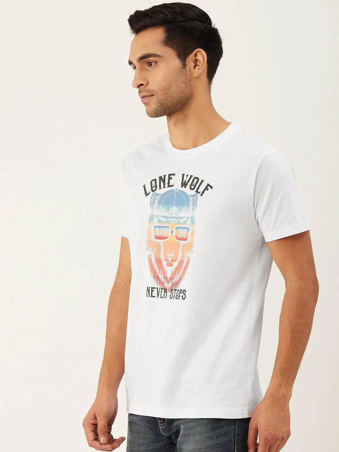 Lone Wolf White T-Shirt - The Chambal