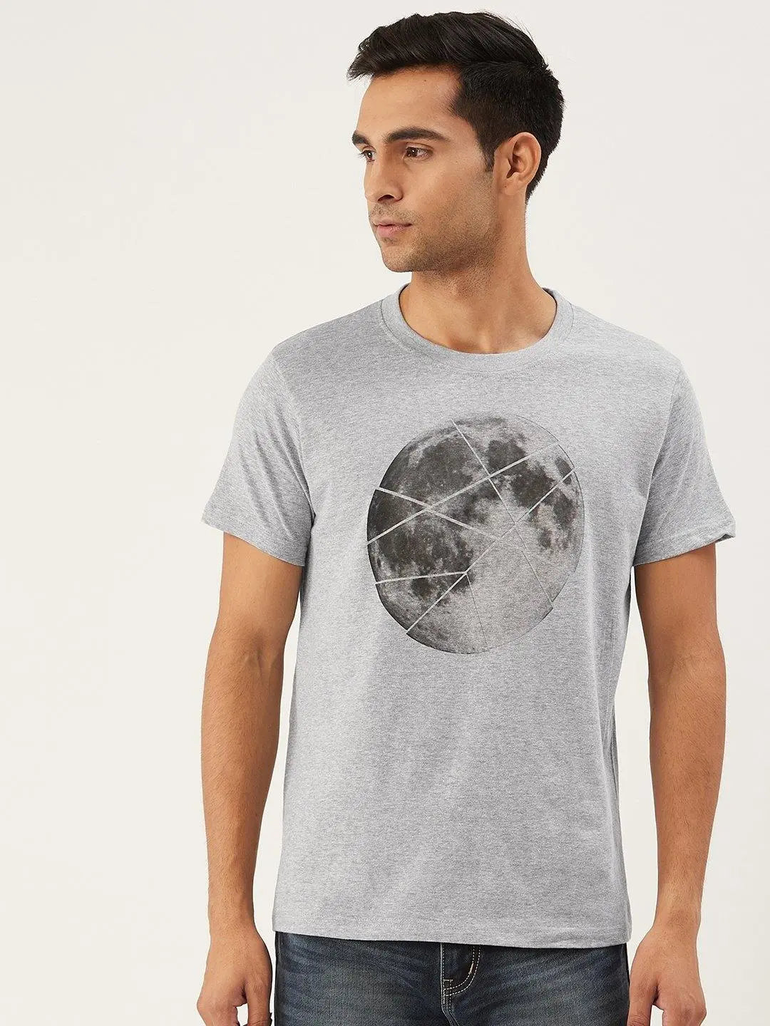 Moon Sliced Grey T-Shirt - The Chambal