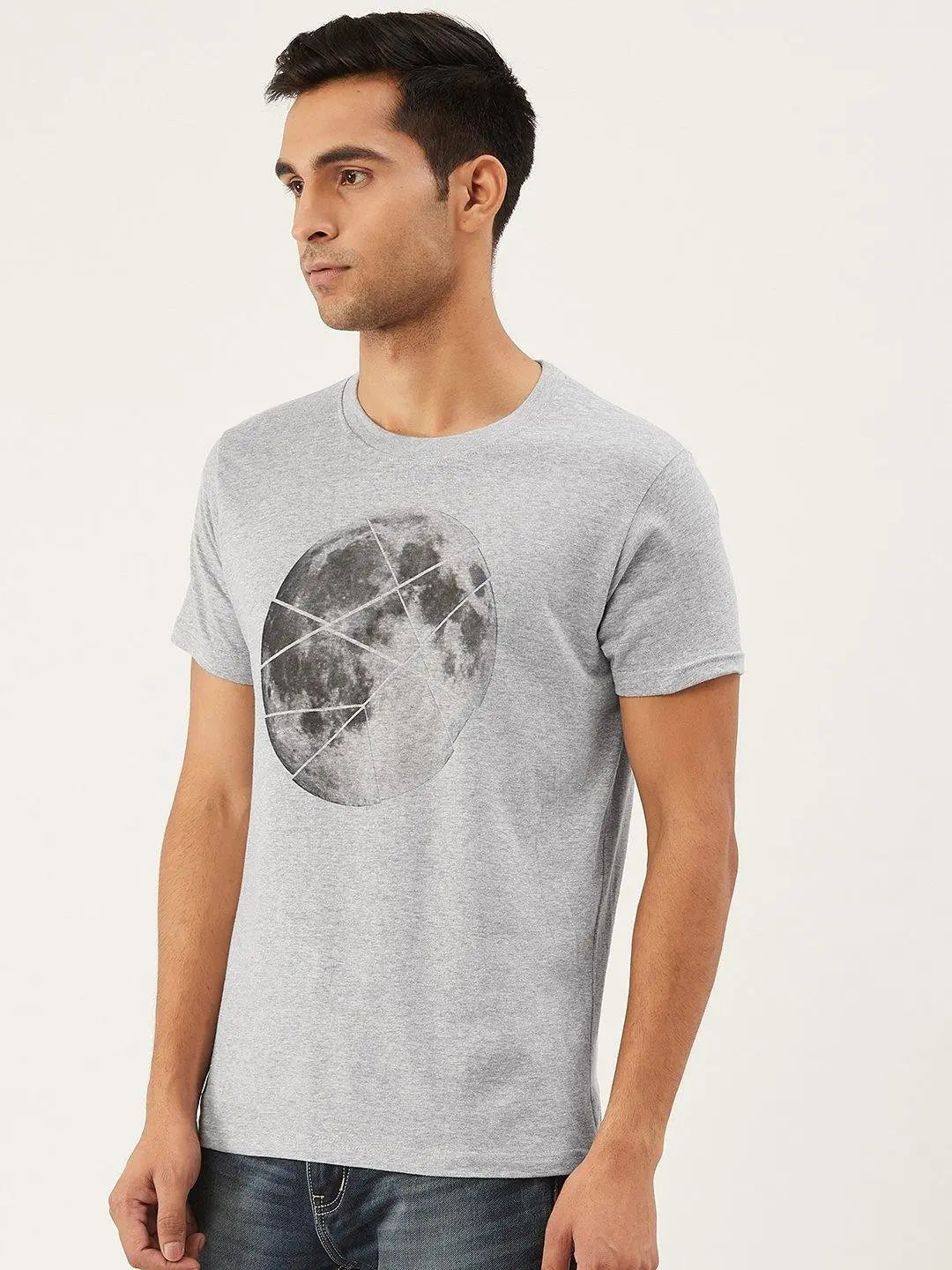 Moon Sliced Grey T-Shirt - The Chambal