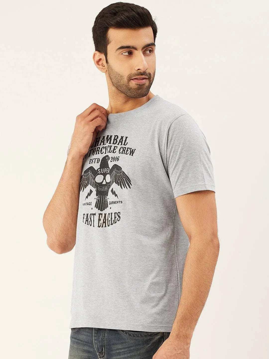 Moto Crew Grey T-Shirt - The Chambal