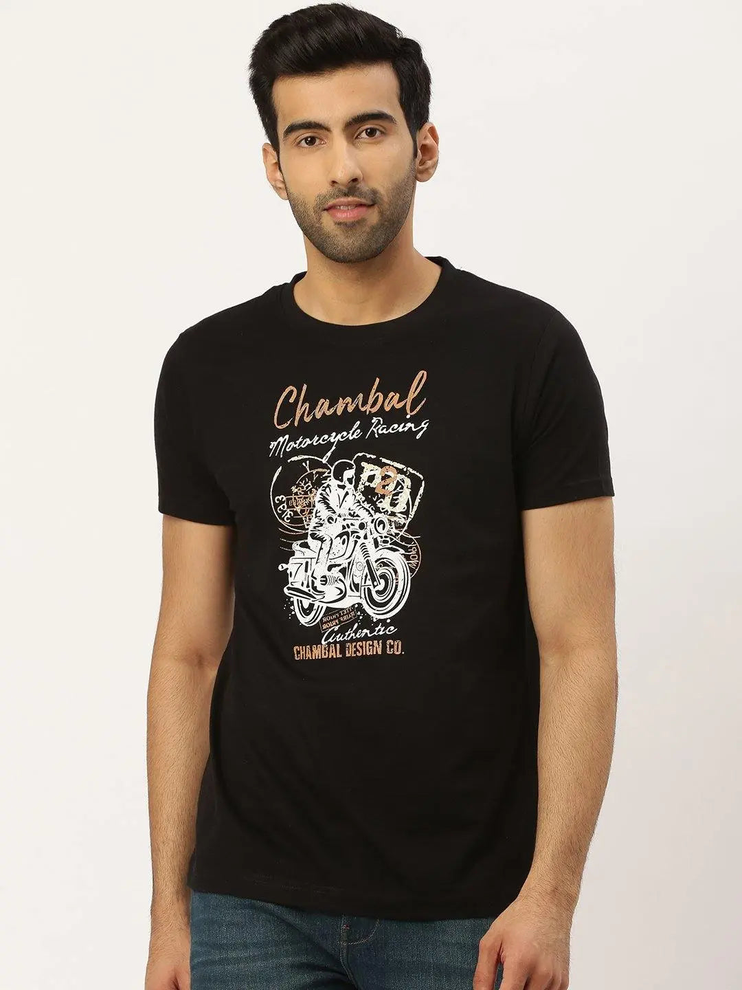 Moto Racing Black T-Shirt - The Chambal