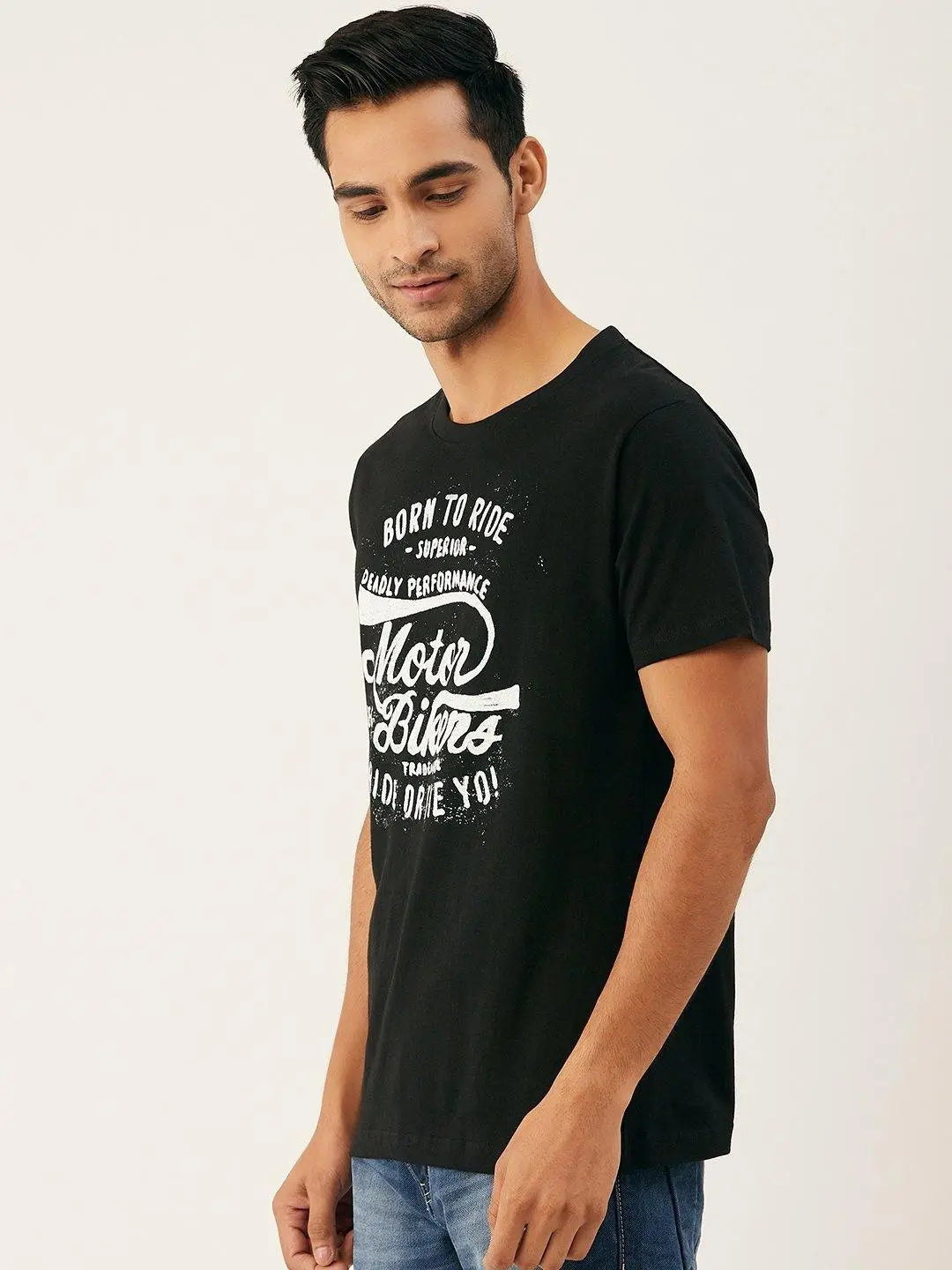 Motor Biker Black T-Shirt - The Chambal