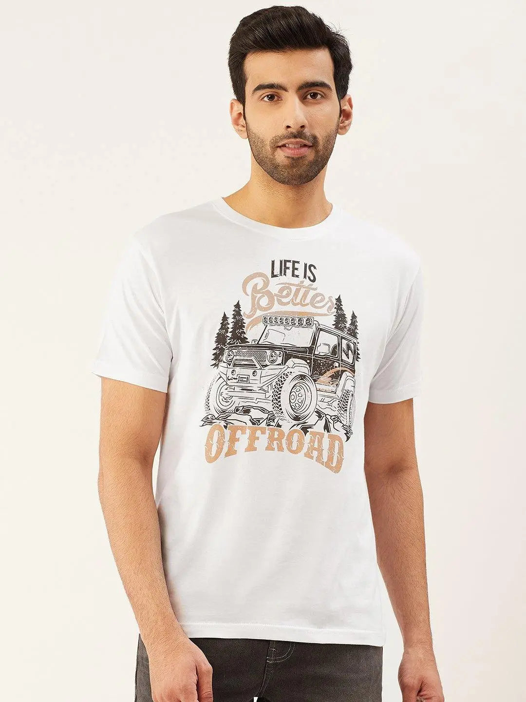 Offroad Ride White  T-Shirt - The Chambal