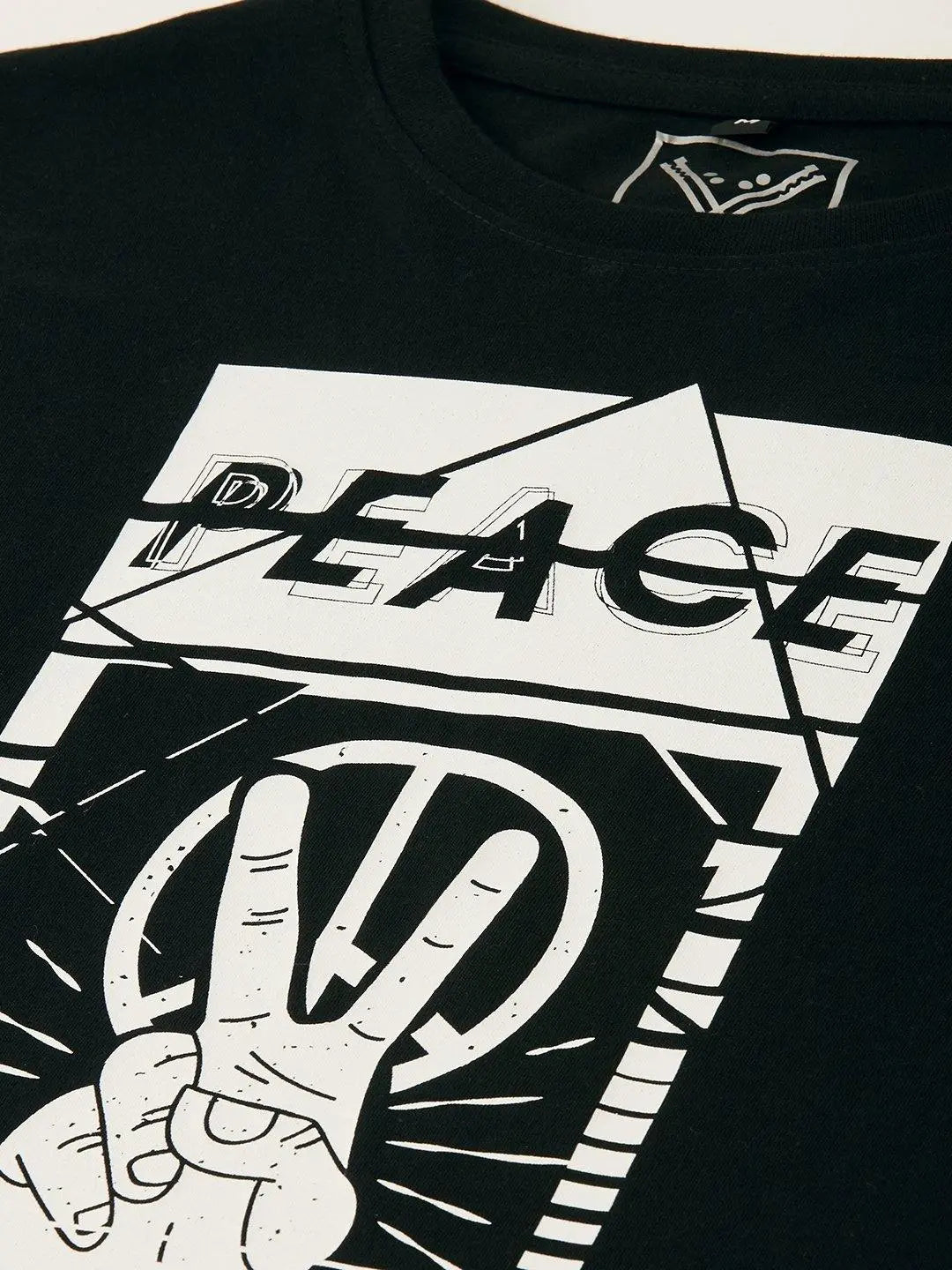 Peace Black T-Shirt - The Chambal