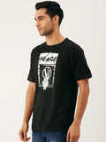 Peace Black T-Shirt - The Chambal