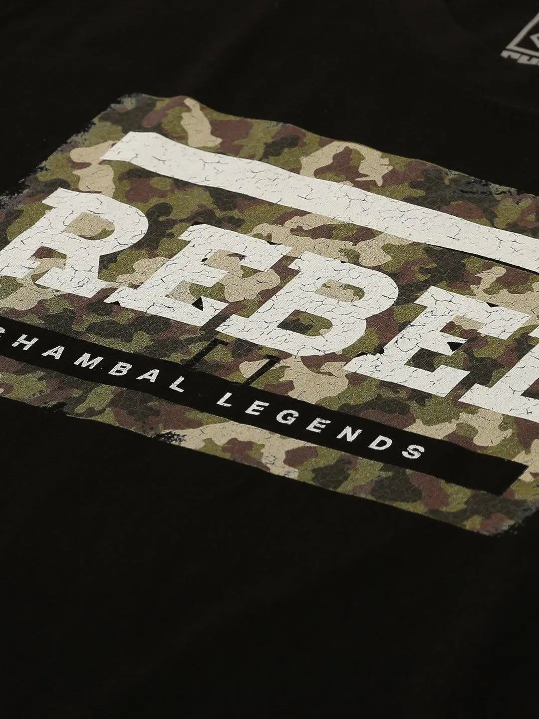 Rebel Camo Black T-Shirt - The Chambal