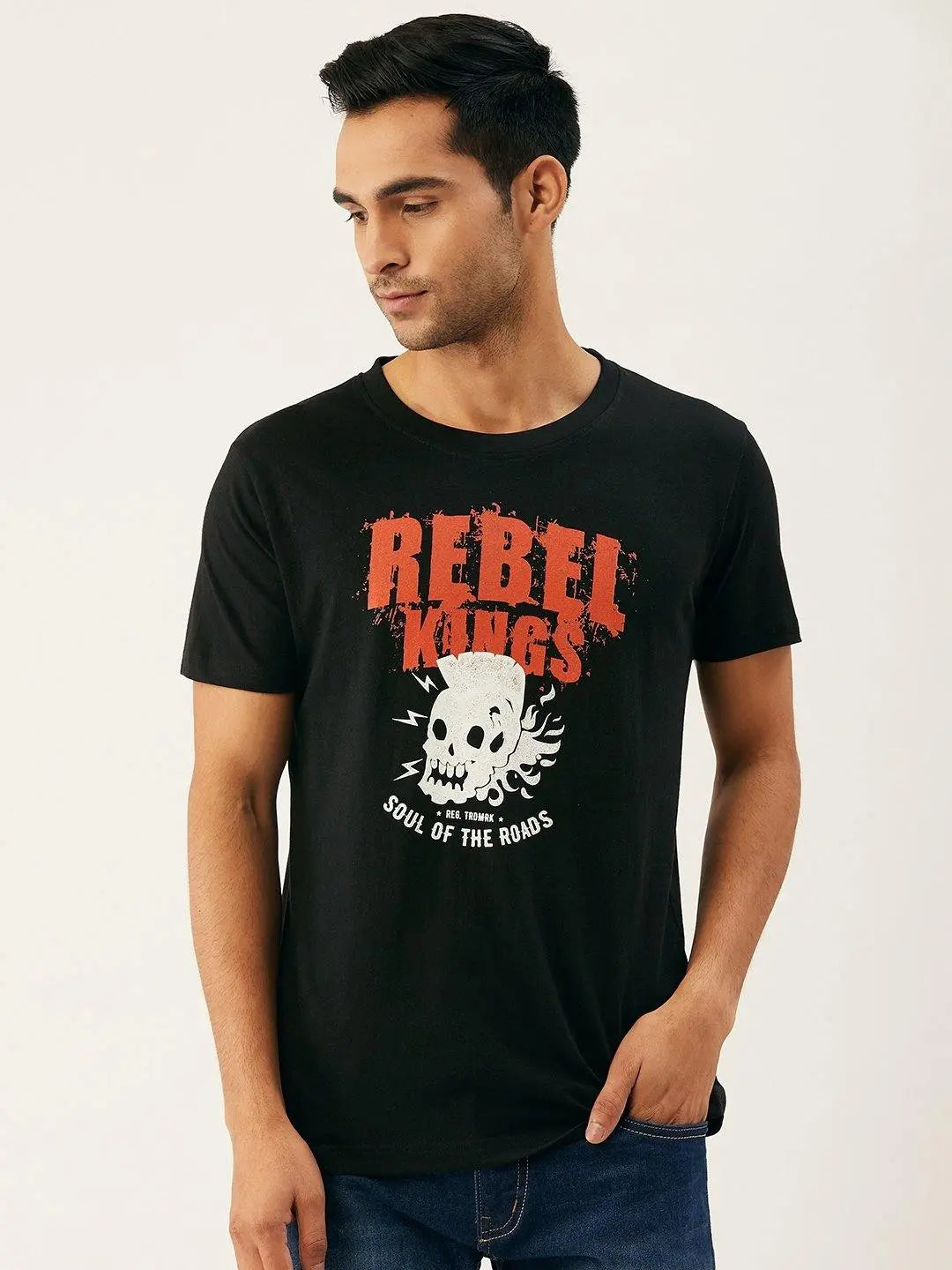 Rebel King Black T-Shirt - The Chambal