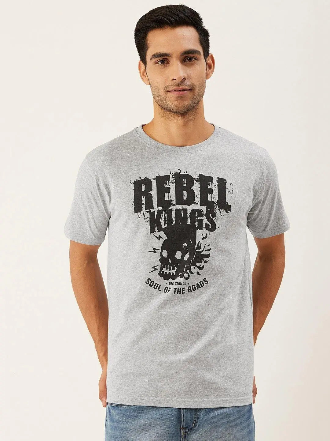 Rebel King Grey T-Shirt - The Chambal