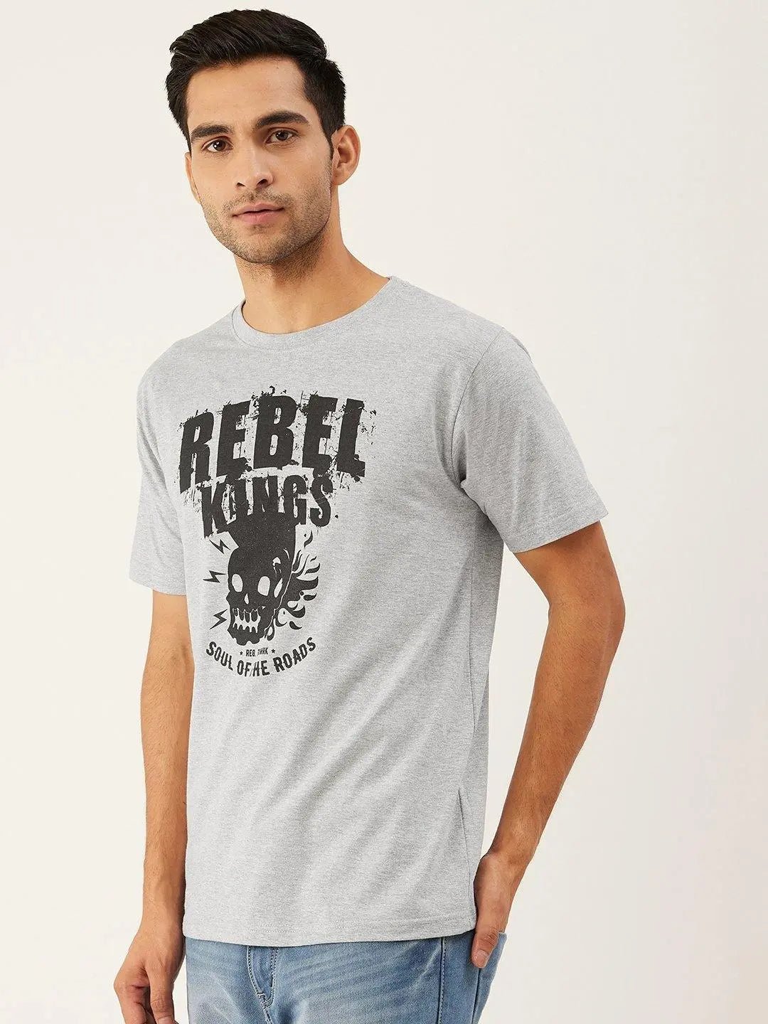 Rebel King Grey T-Shirt - The Chambal