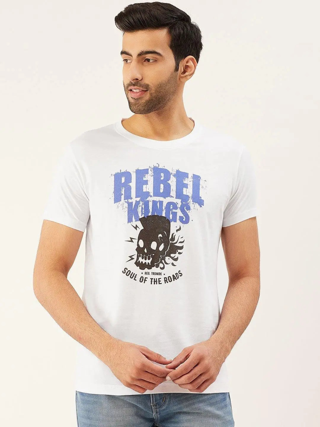 Rebel King White T-Shirt - The Chambal