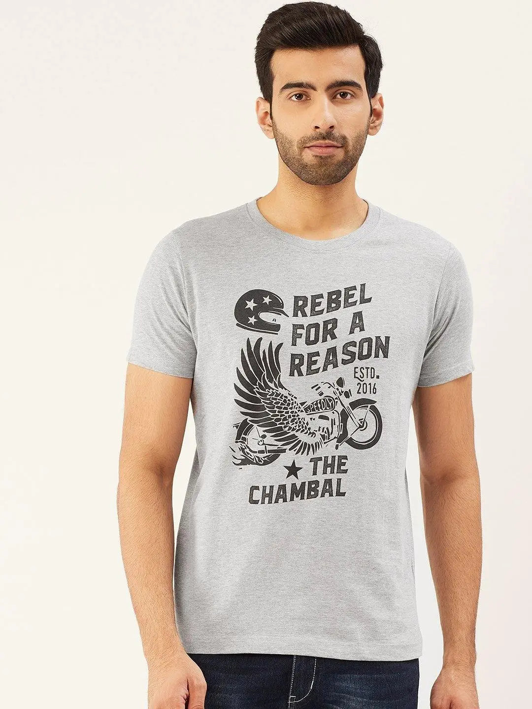 Rebel Reason Grey T-Shirt - The Chambal