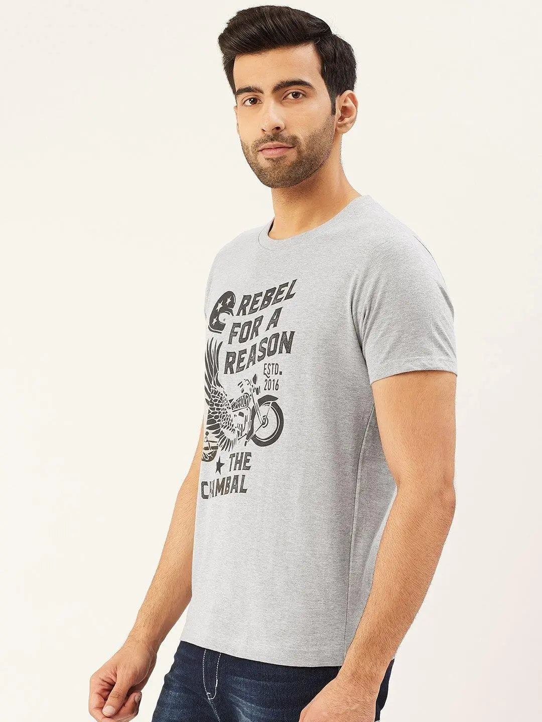 Rebel Reason Grey T-Shirt - The Chambal