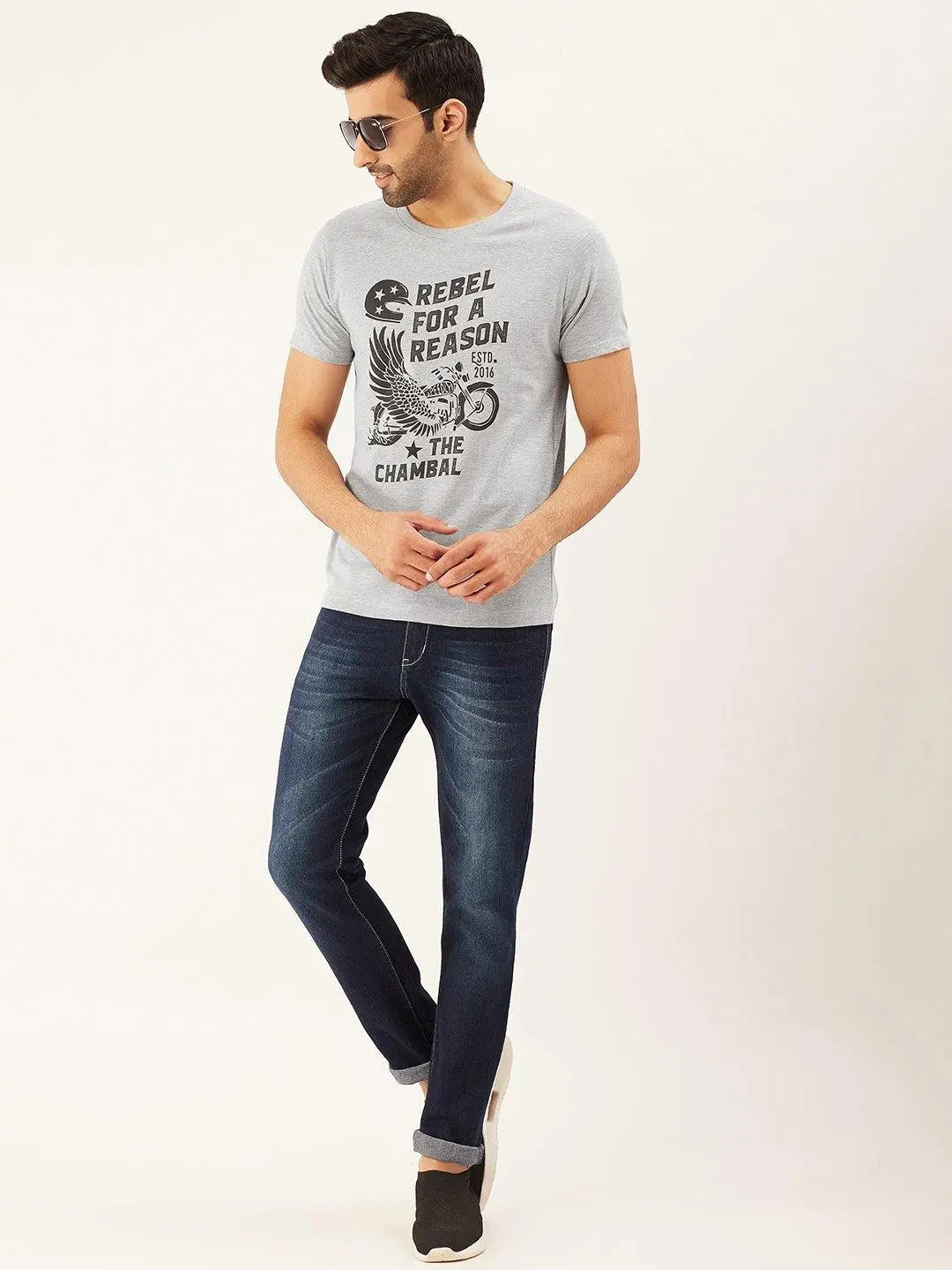 Rebel Reason Grey T-Shirt - The Chambal