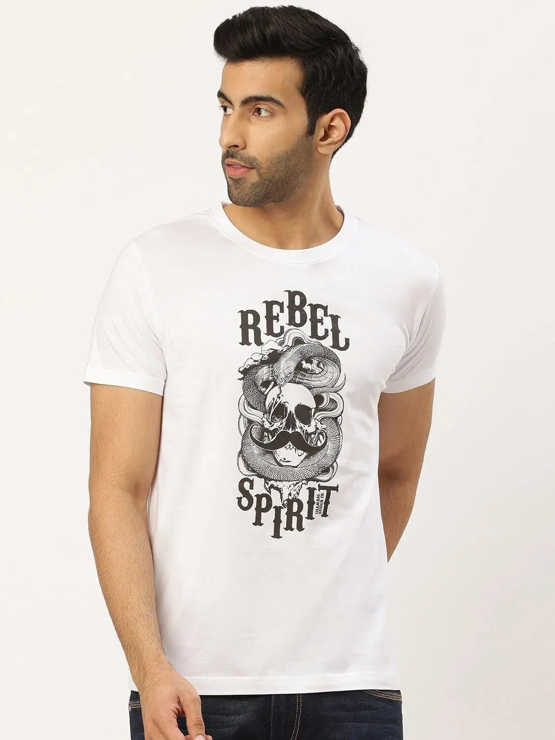 Rebel Spirit White T-Shirt - The Chambal