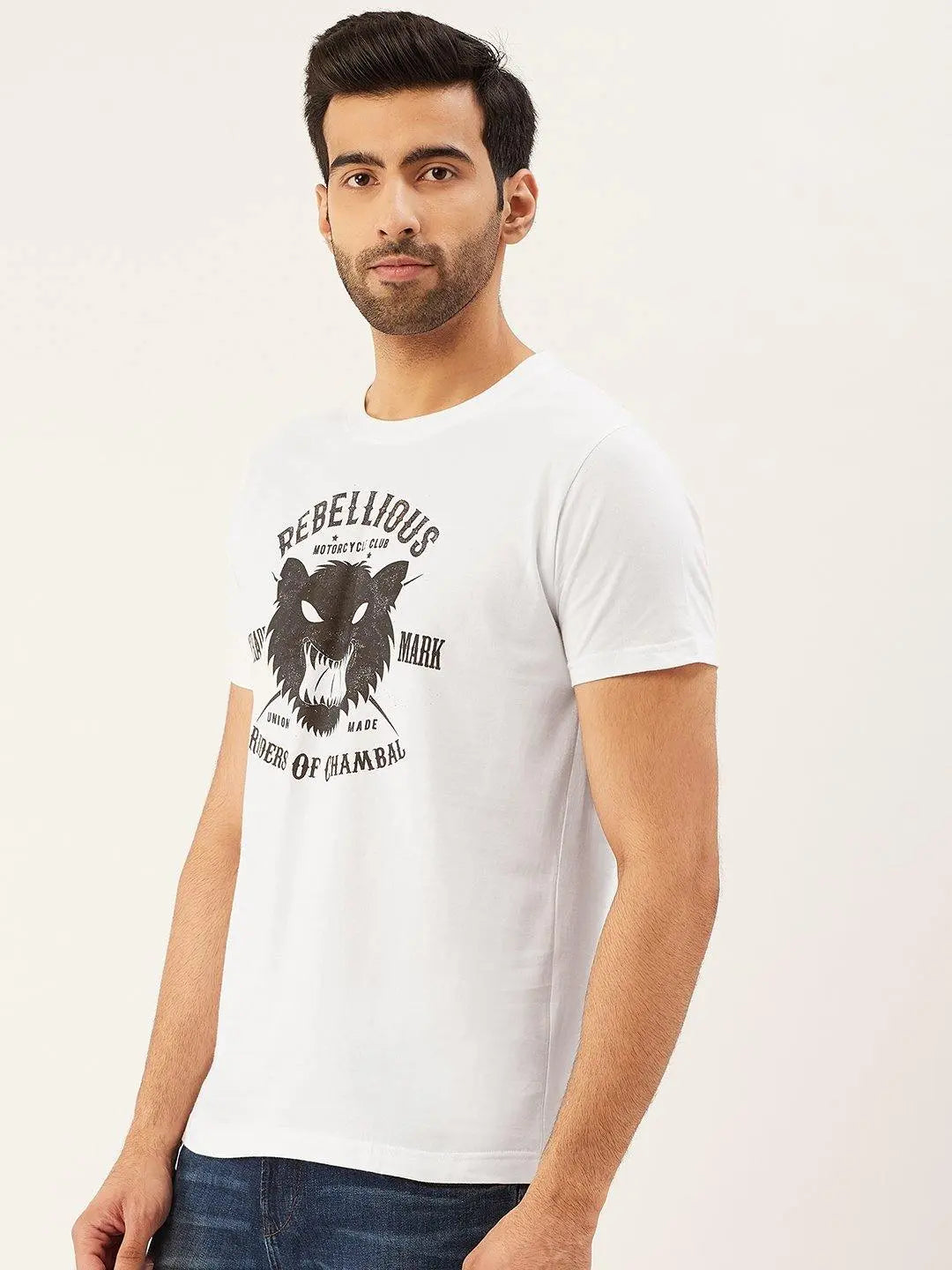 Rebellious Rider White T-Shirt - The Chambal