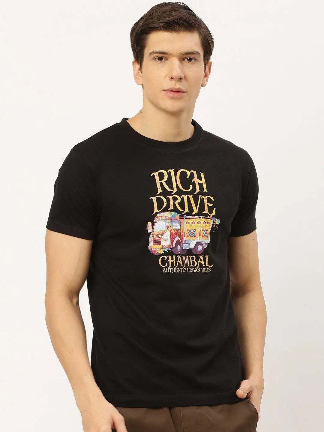 Rich Drive Black T-Shirt - The Chambal