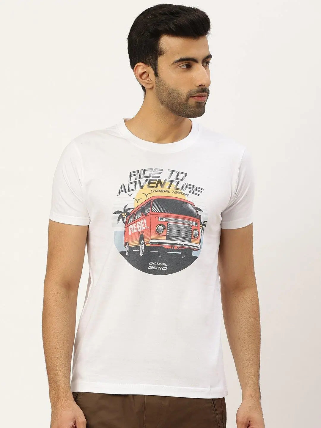 Ride Adventure White T-Shirt - The Chambal