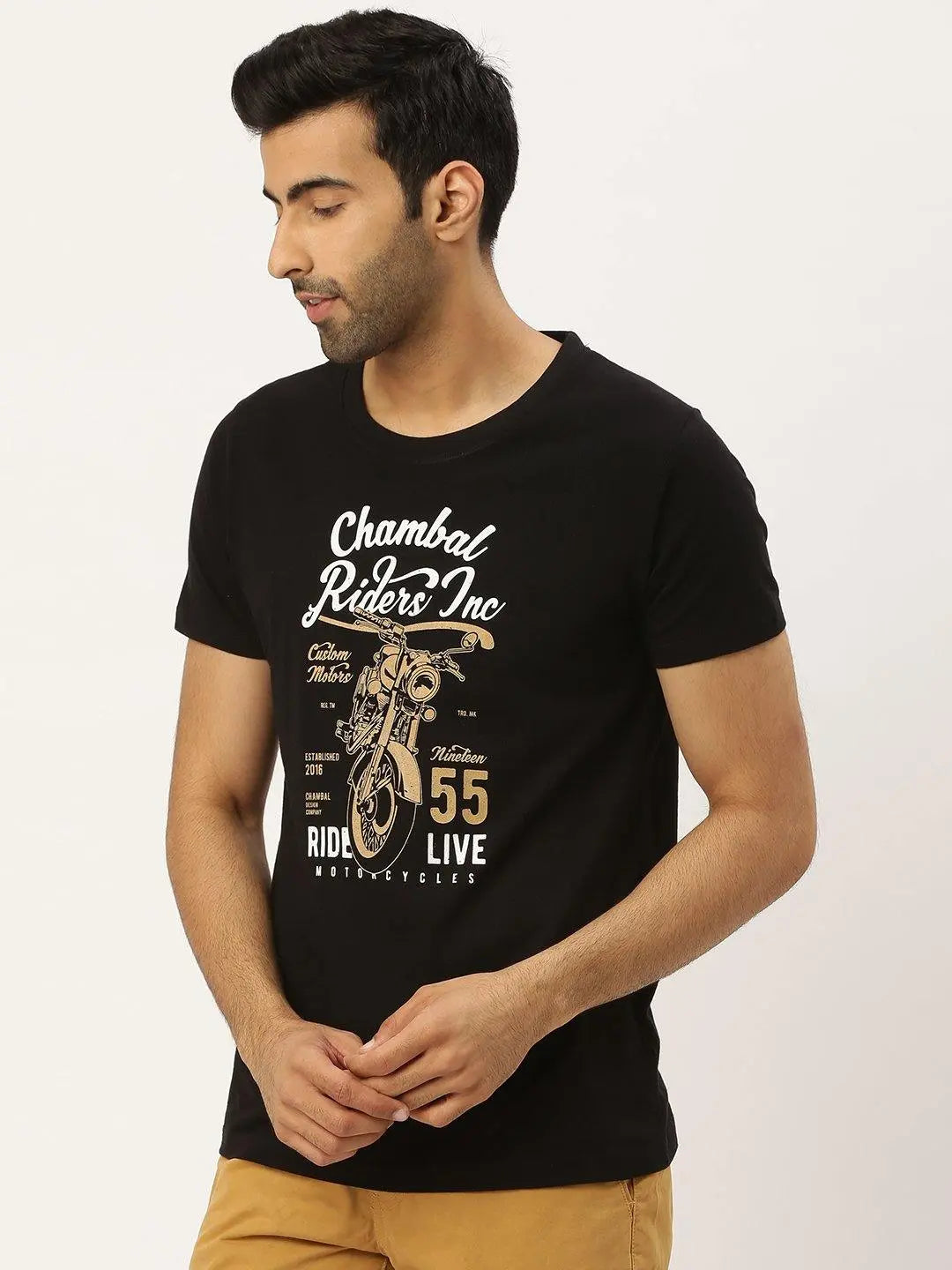 Ride Live Black T-Shirt - The Chambal