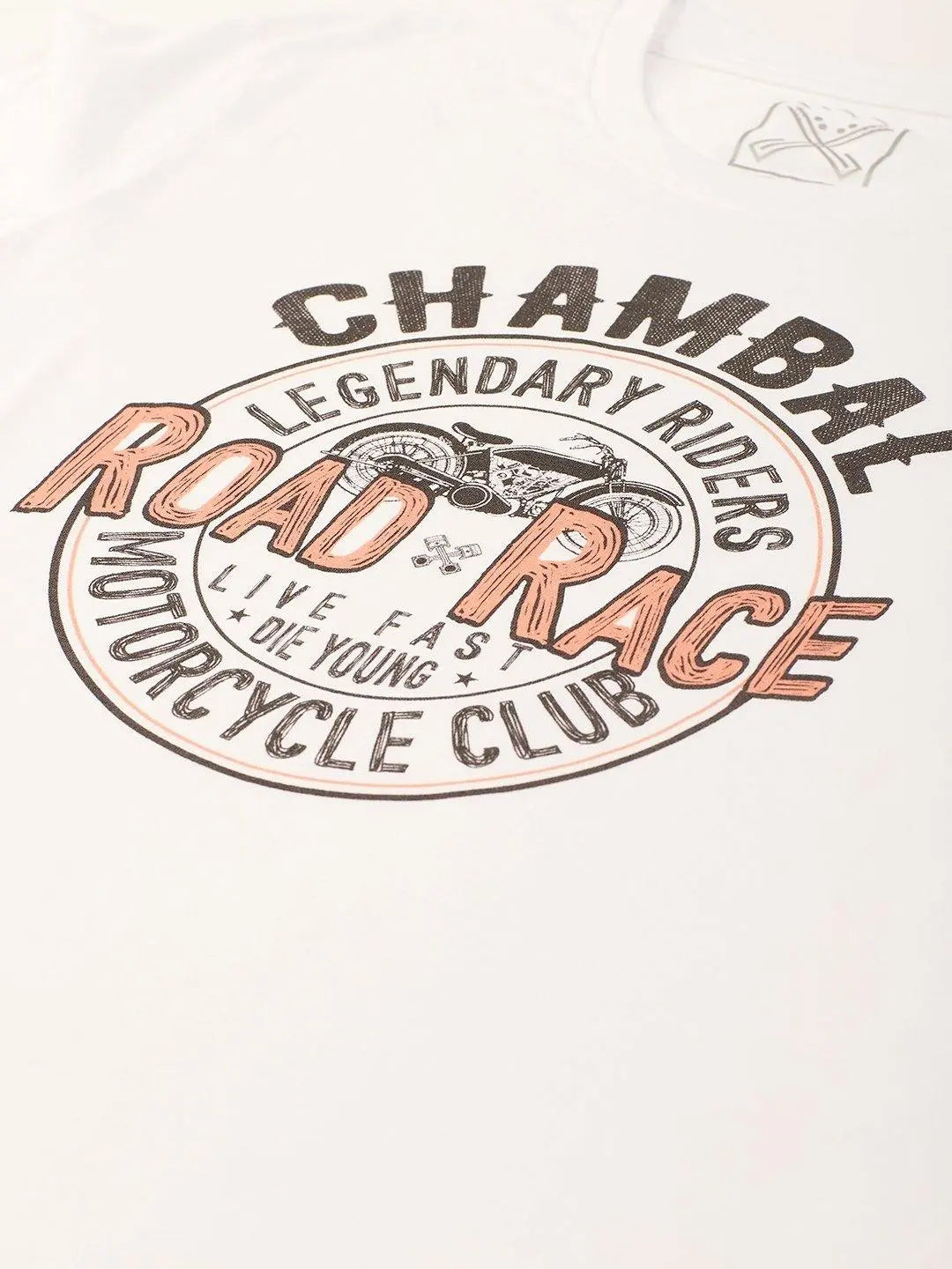 Road Race White T-Shirt - The Chambal