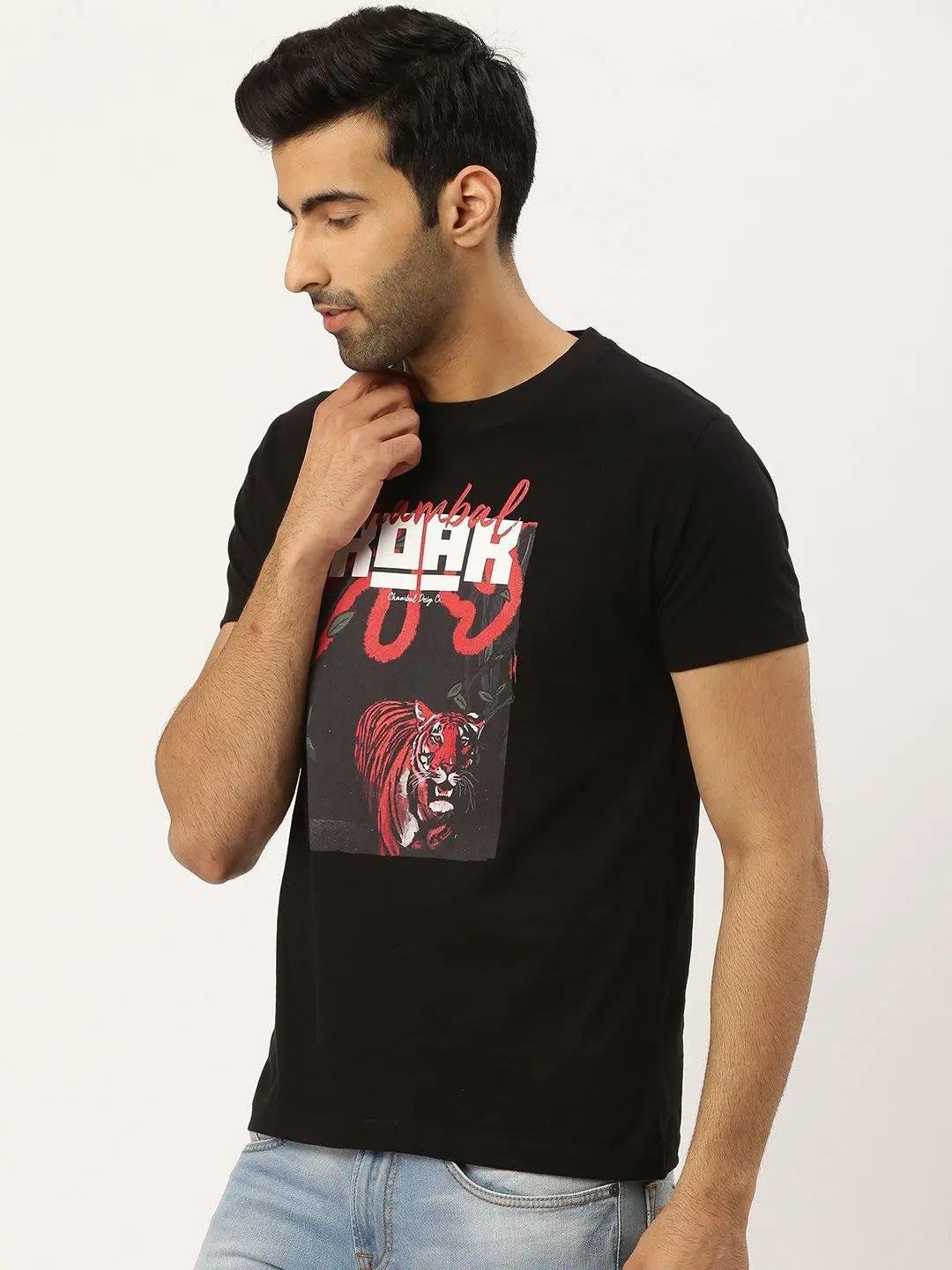 Chambal Roar Black T-Shirt - The Chambal