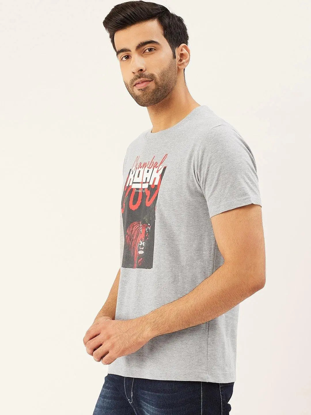 Chambal Roar Grey T-Shirt - The Chambal