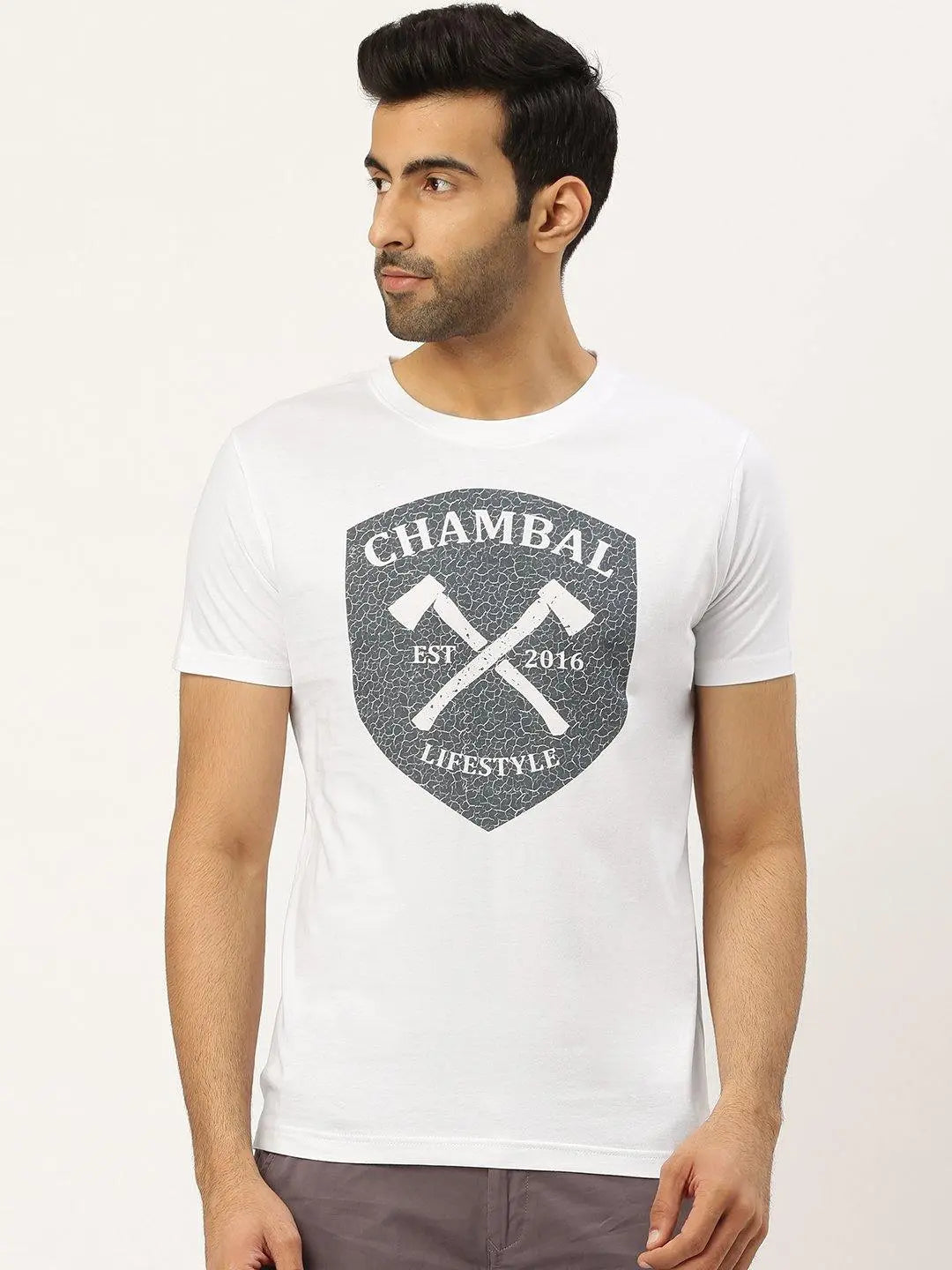 Shield White T-Shirt - The Chambal