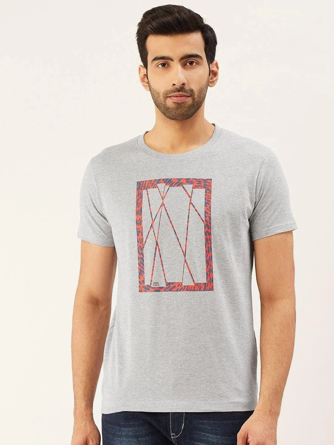 Slit Animal Grey T-Shirt - The Chambal