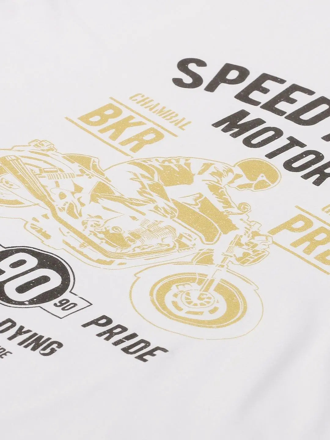 Speed Moto White T-Shirt - The Chambal