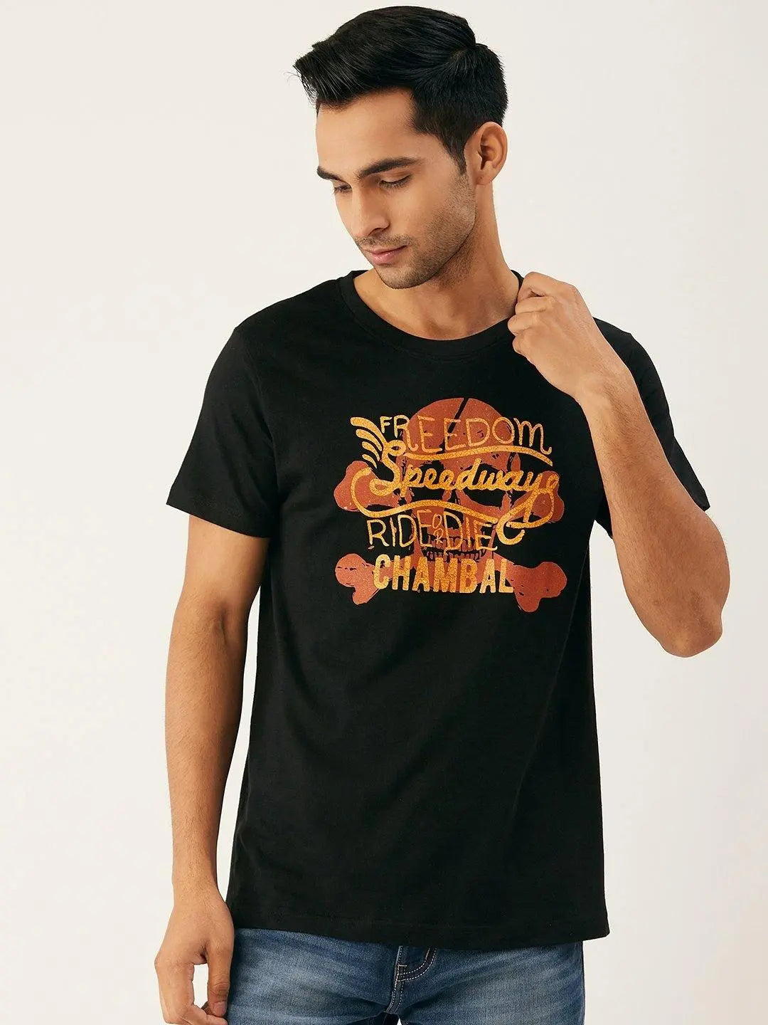 Speedway Black T-Shirt - The Chambal