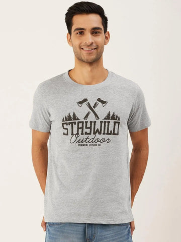 Staywild Grey T-Shirt - The Chambal