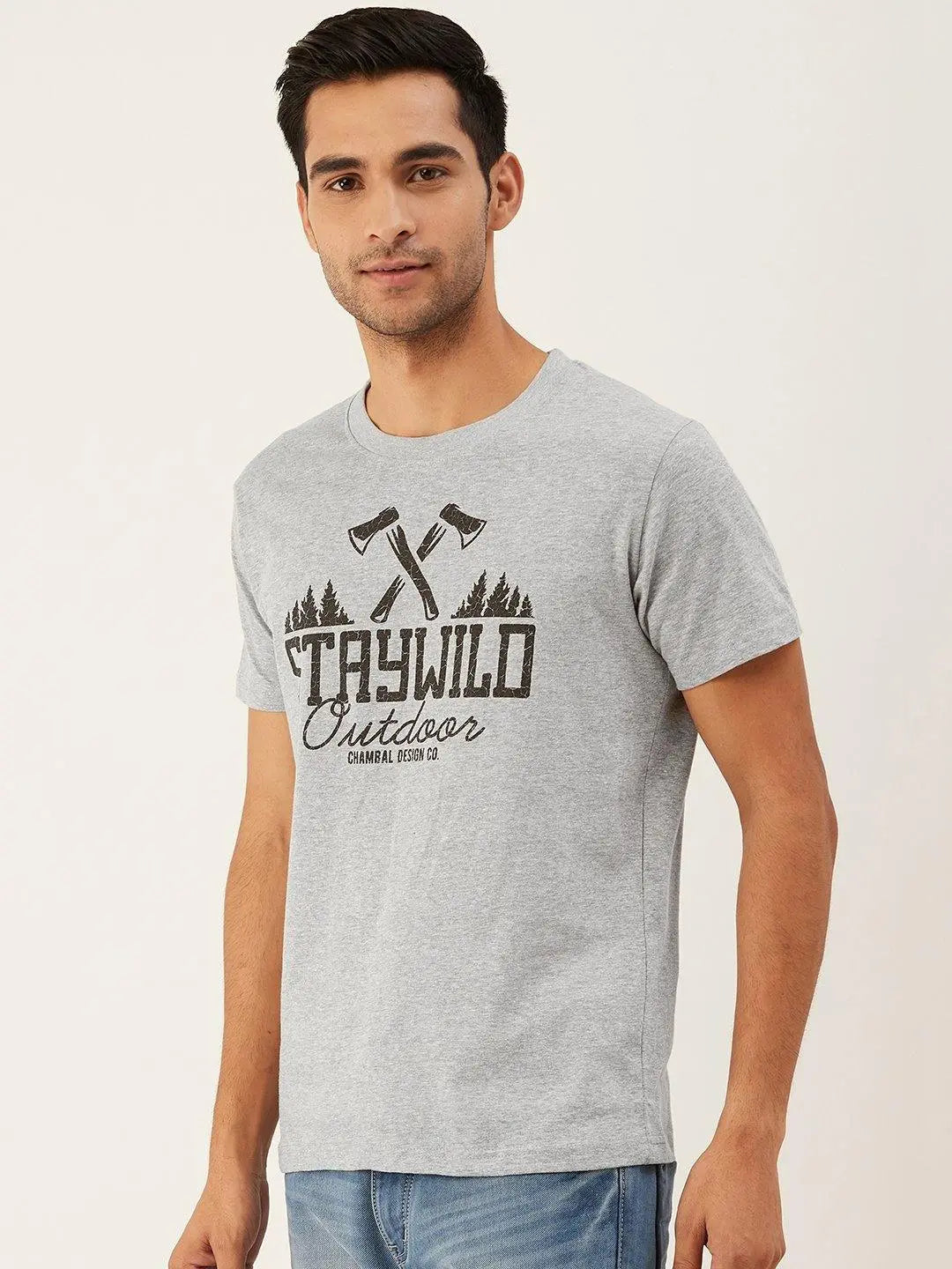 Staywild Grey T-Shirt - The Chambal