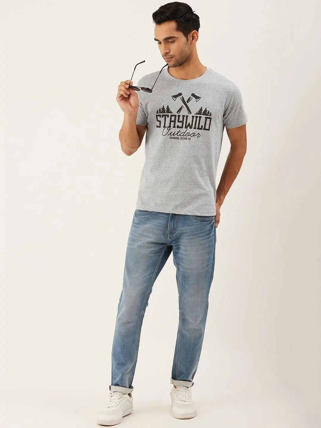 Staywild Grey T-Shirt - The Chambal