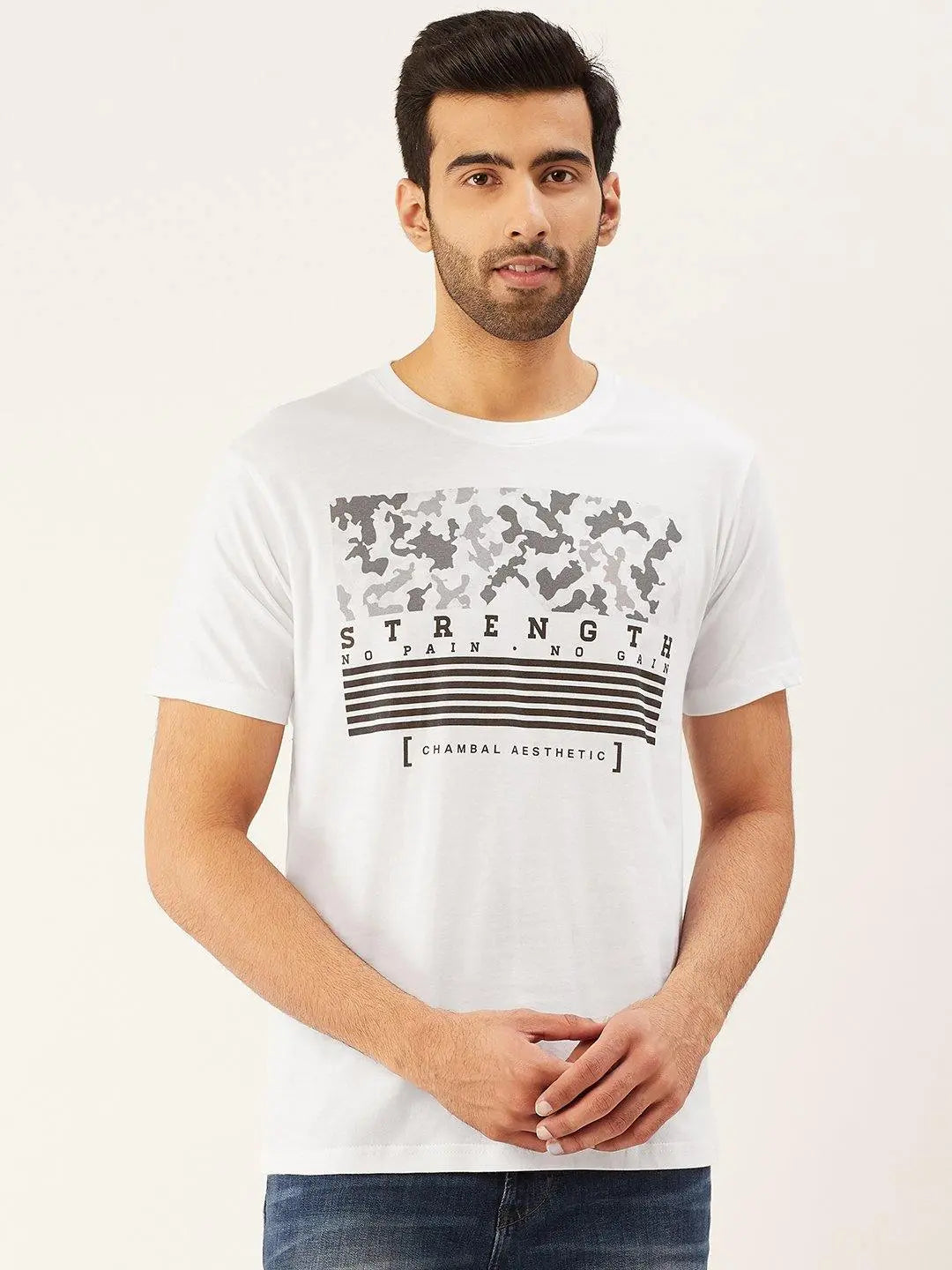 Strength White T-Shirt - The Chambal