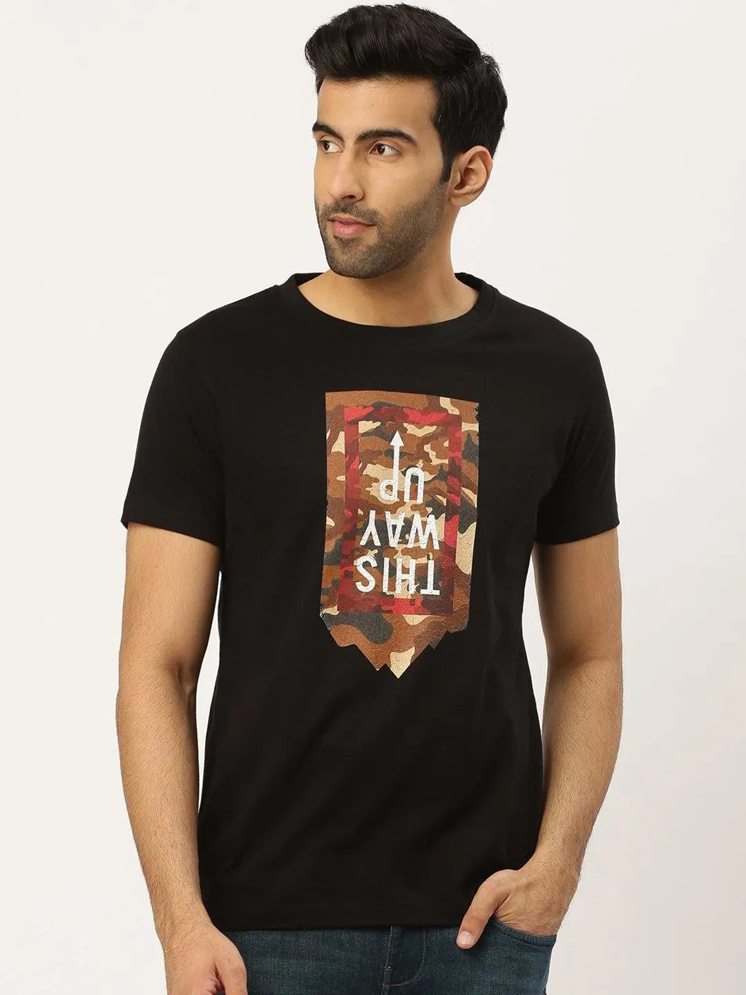 Way Up Black T-Shirt - The Chambal