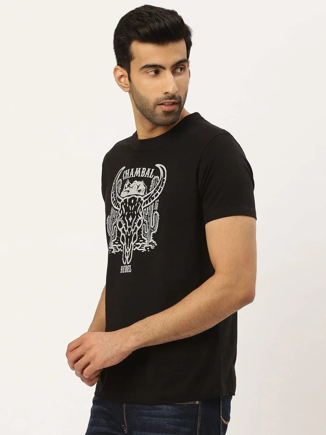 Wild Bull Black T-Shirt - The Chambal