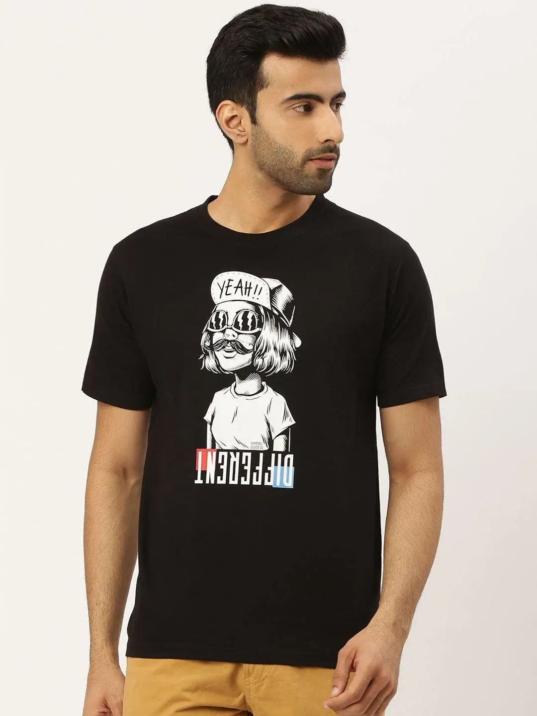 Yeah Different Black T-Shirt - The Chambal