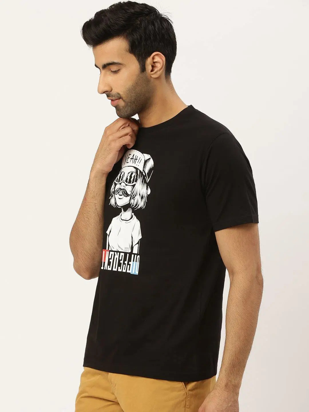 Yeah Different Black T-Shirt - The Chambal