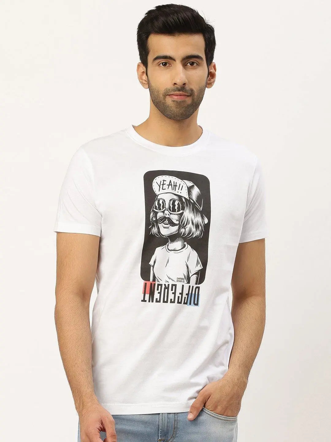 Yeah Different White T-Shirt - The Chambal