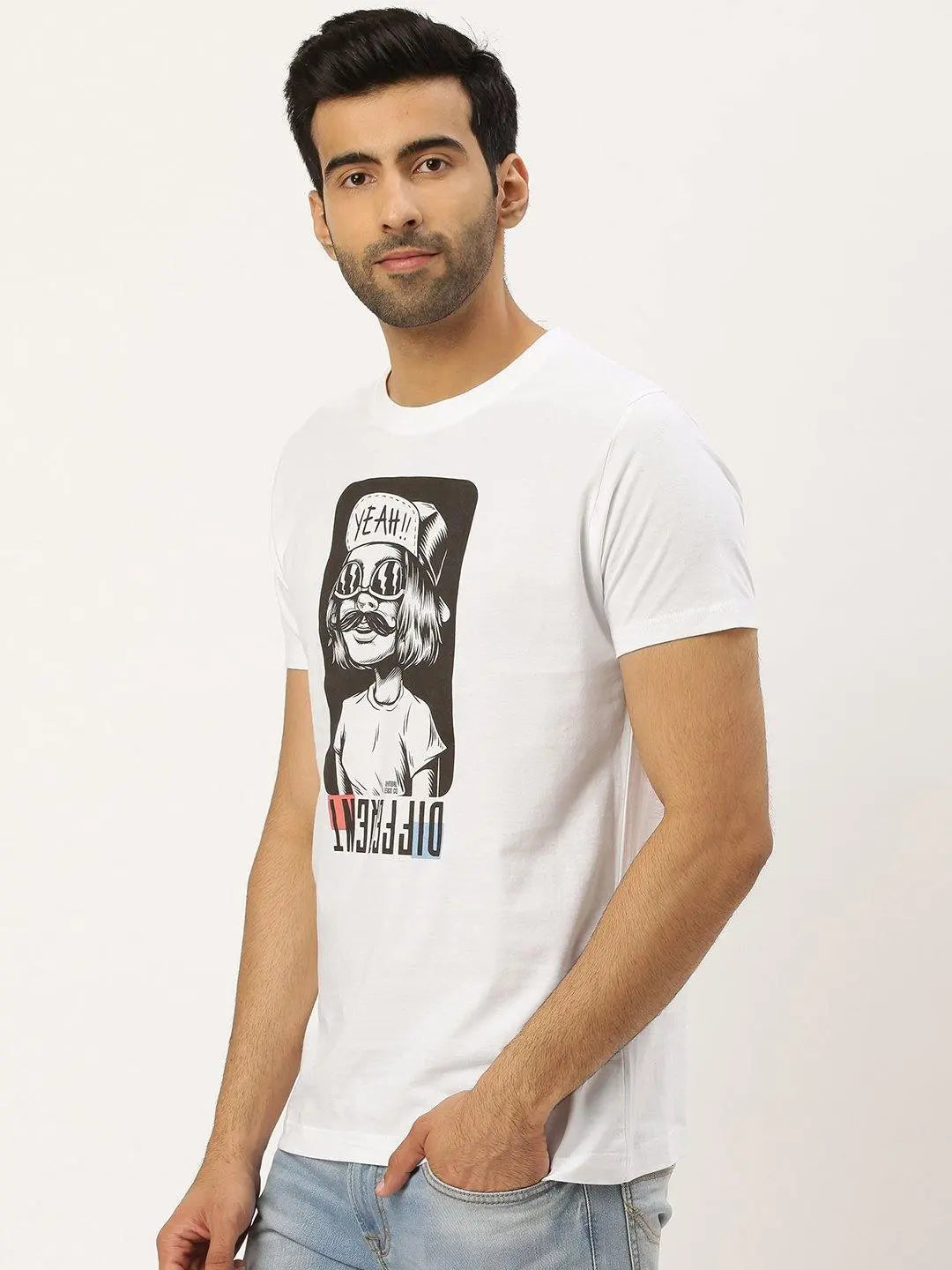 Yeah Different White T-Shirt - The Chambal