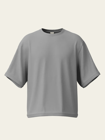 Grey Oversize Cotton T-Shirt by The Chambal The Chambal