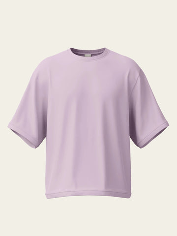 Lavender Oversize Cotton T-Shirt by The Chambal The Chambal