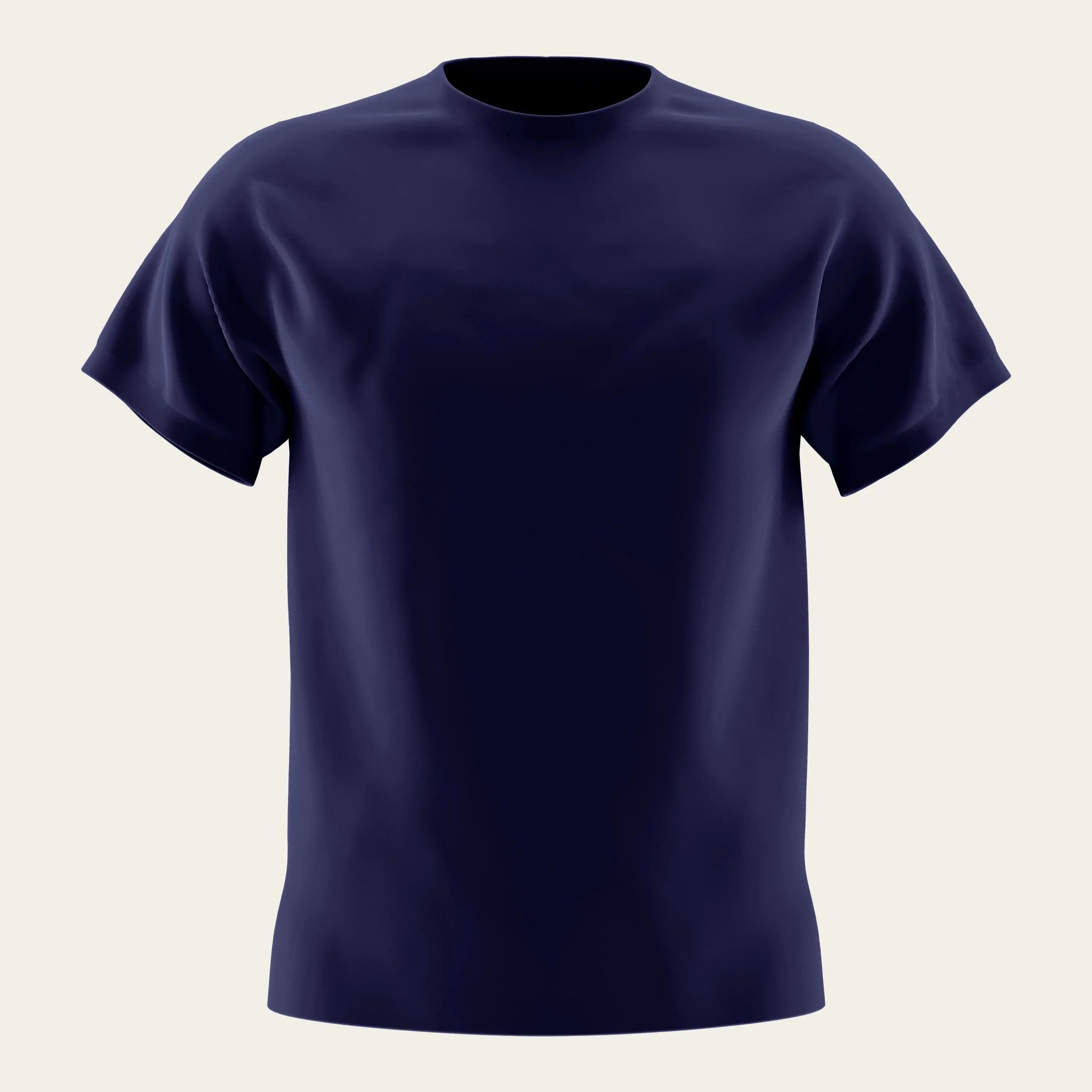 Navy Blue Round Neck T-Shirt The Chambal