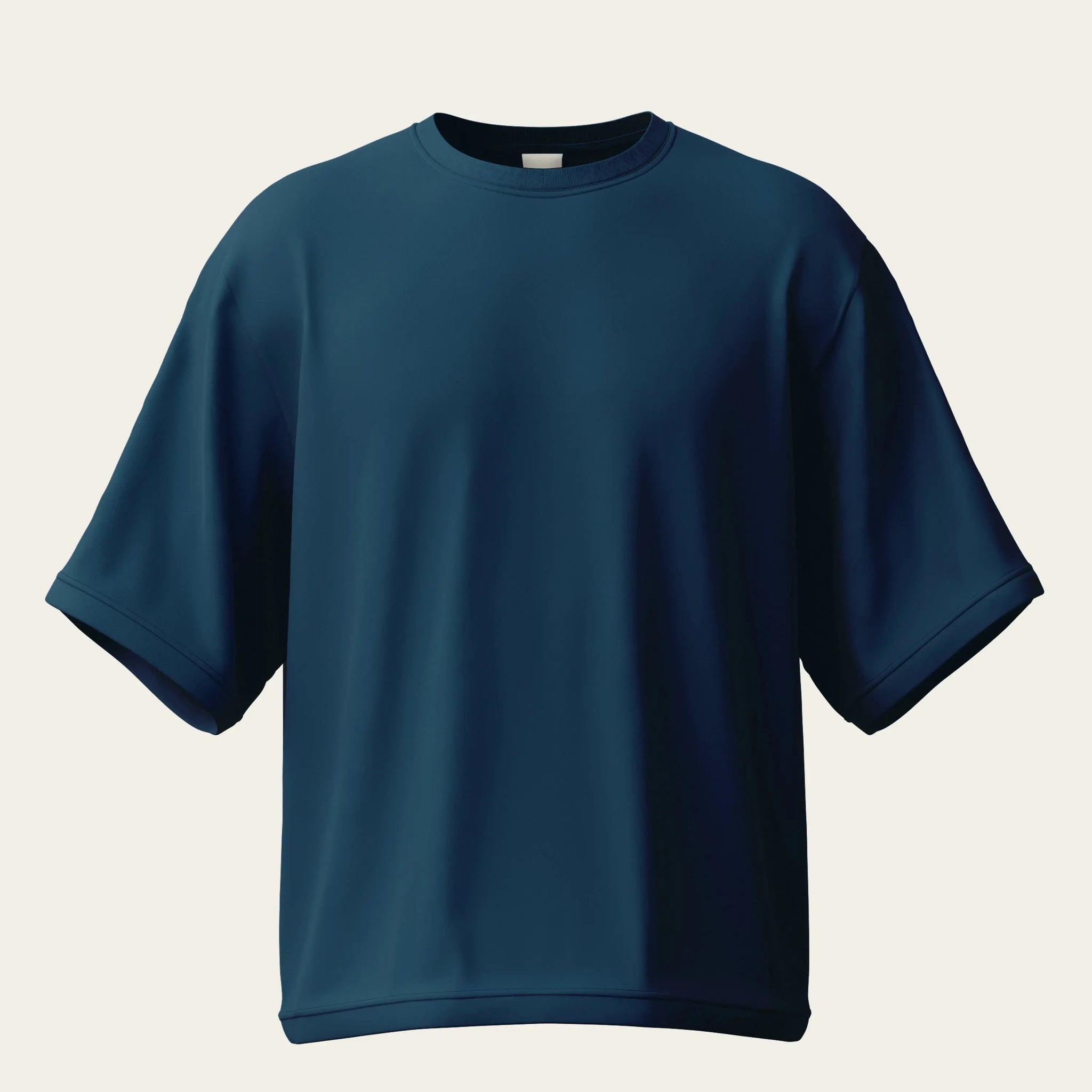 Petrol Blue Overasize Cotton T-Shirt by The Chambal The Chambal