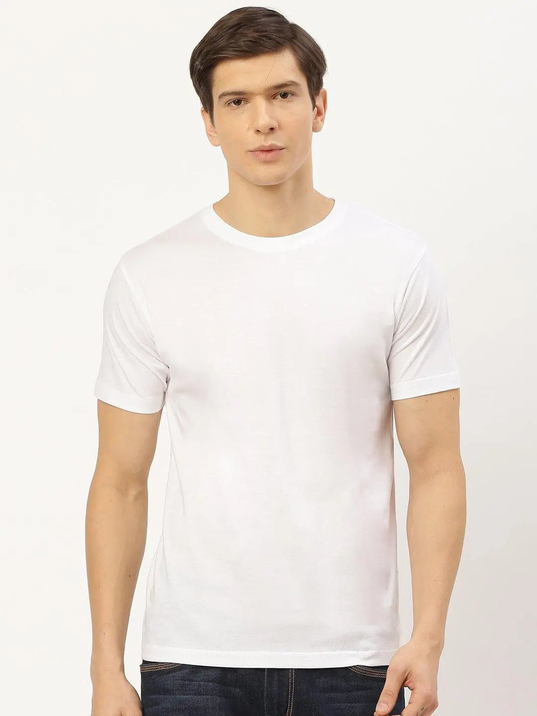 White Round Neck T-Shirt The Chambal