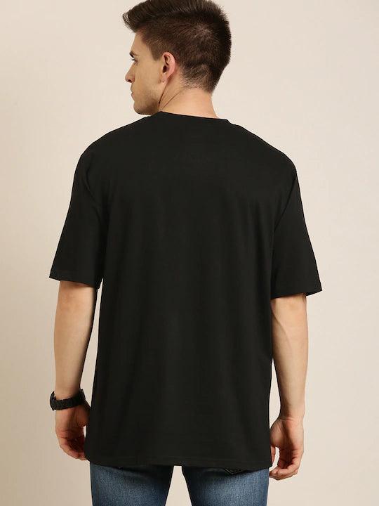 Black Oversize Cotton T-Shirt by The Chambal - The Chambal