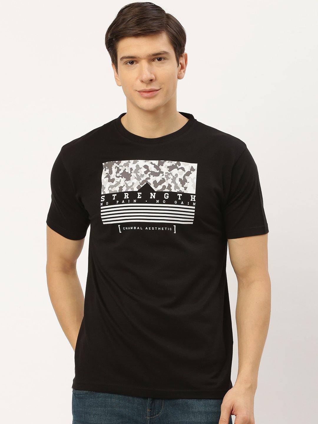 Camo Strength Black T-Shirt - The Chambal