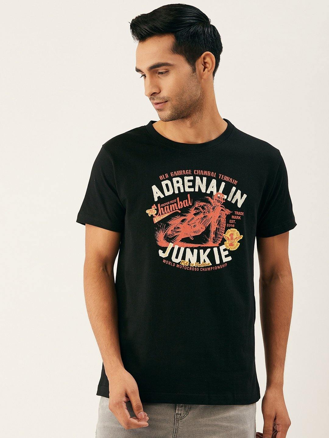 Junkie Black T-Shirt - The Chambal