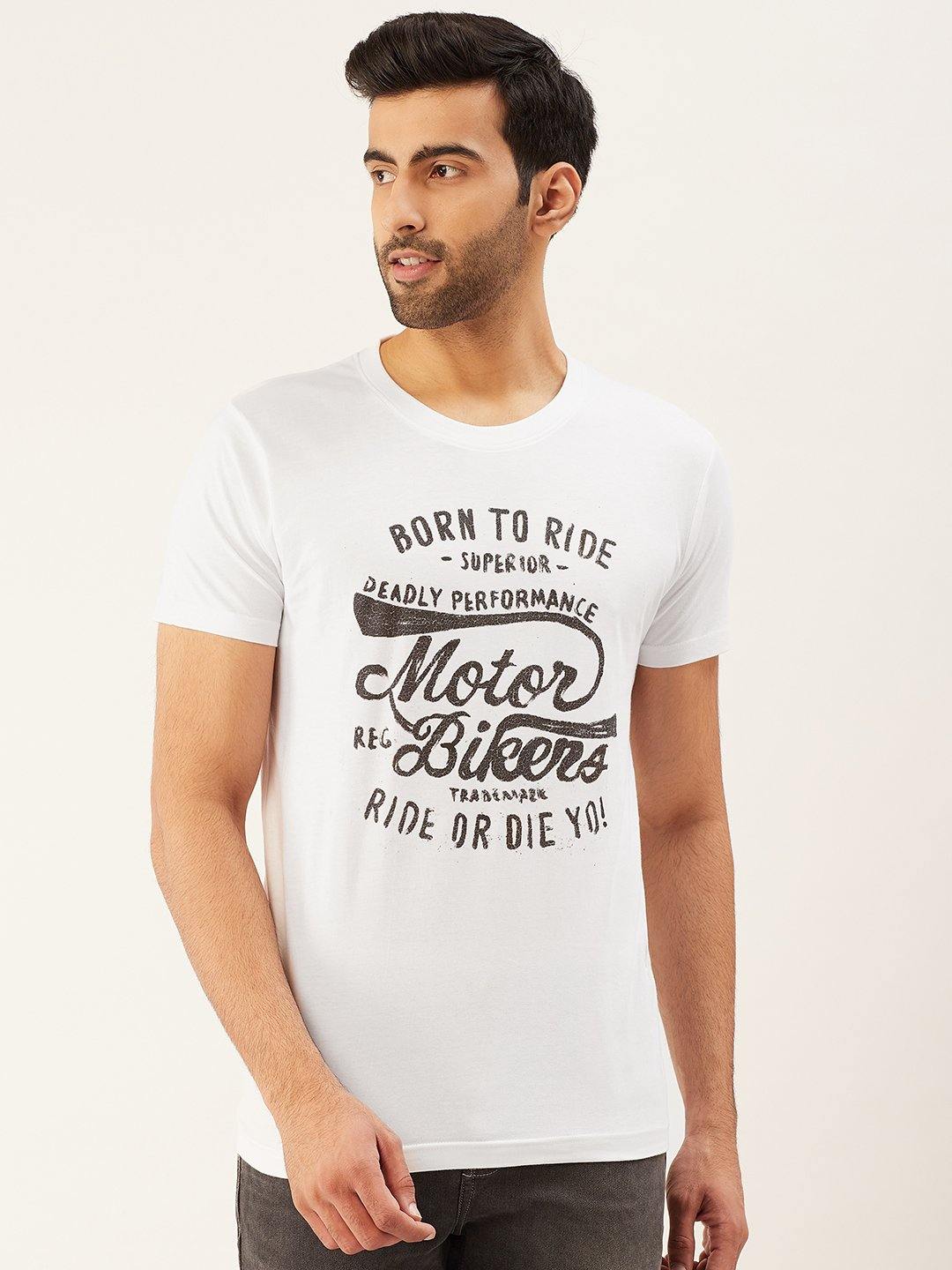 Born To Ride White T-Shirt - The Chambal