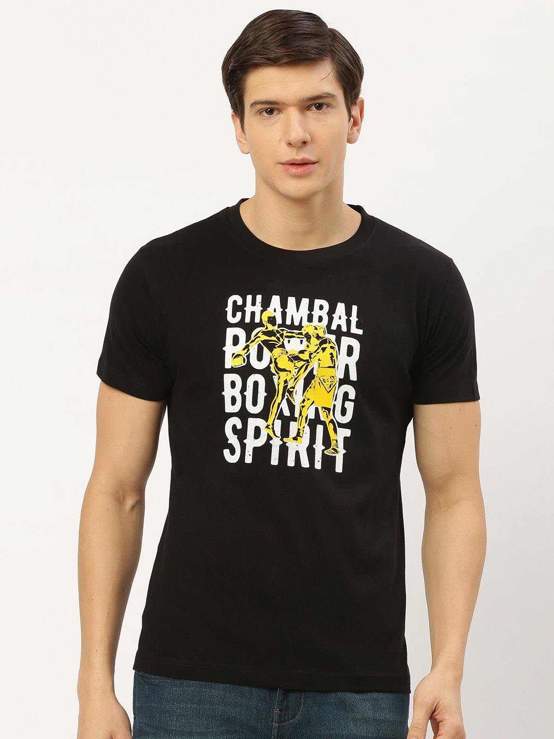 Boxing Spirit Black T-Shirt - The Chambal