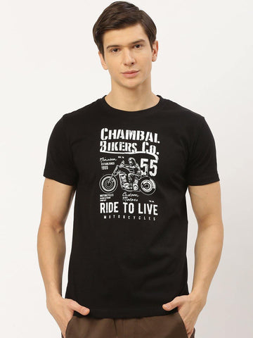 Ride To live Black T-Shirt - The Chambal